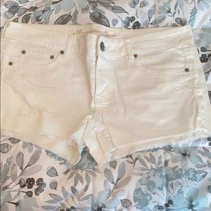 White distressed American Eagle jeans shorts